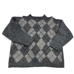 le collezioni structure Sweater Men’s XL Argyle Wool Grunge Forest granola